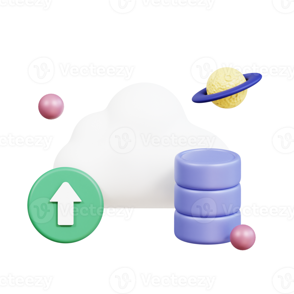 Virtual storage 3D Illustration png