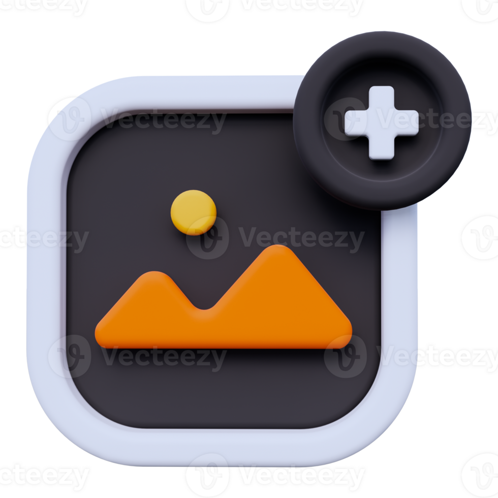 Add Picture 3D Illustration png