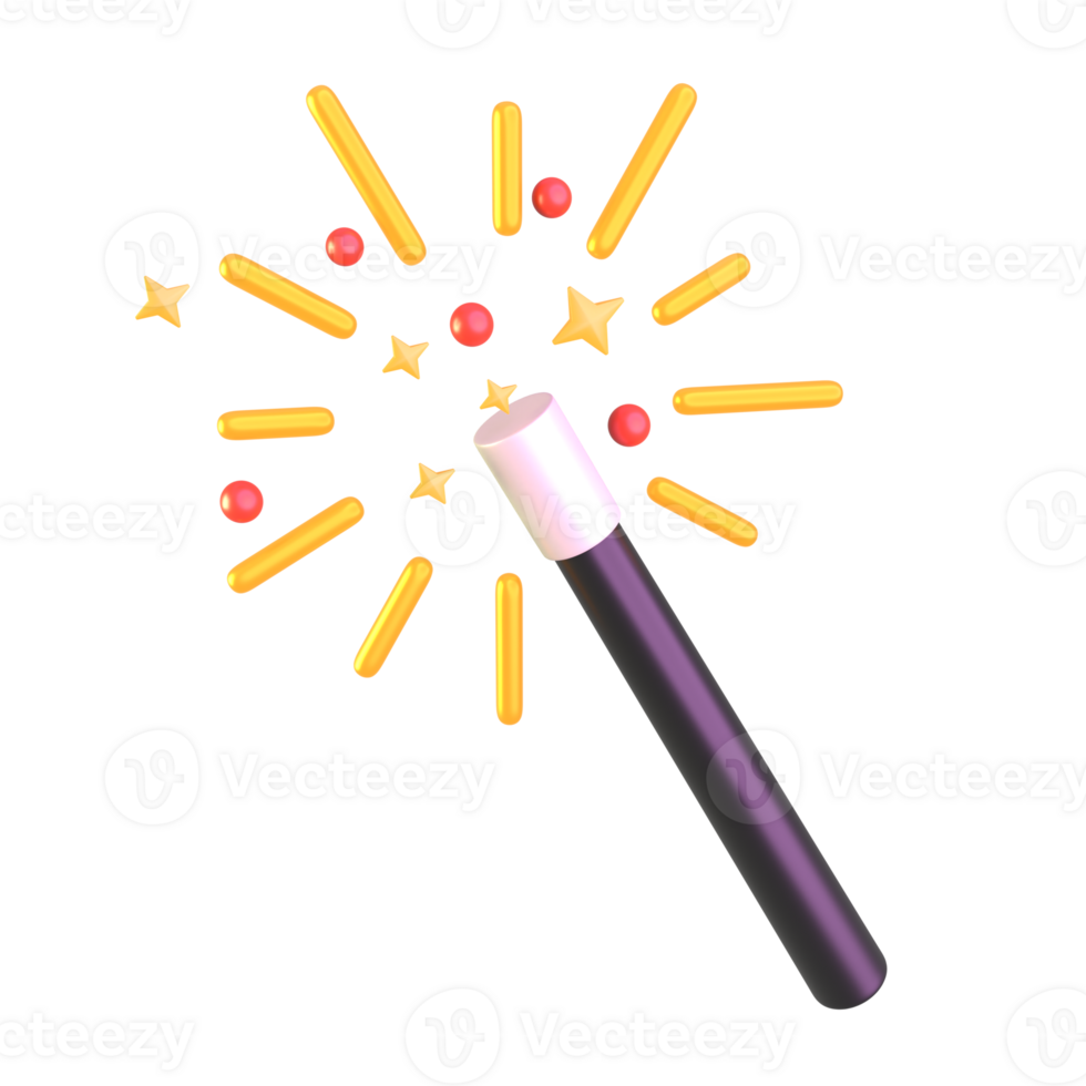 stick magic 3D Illustration png