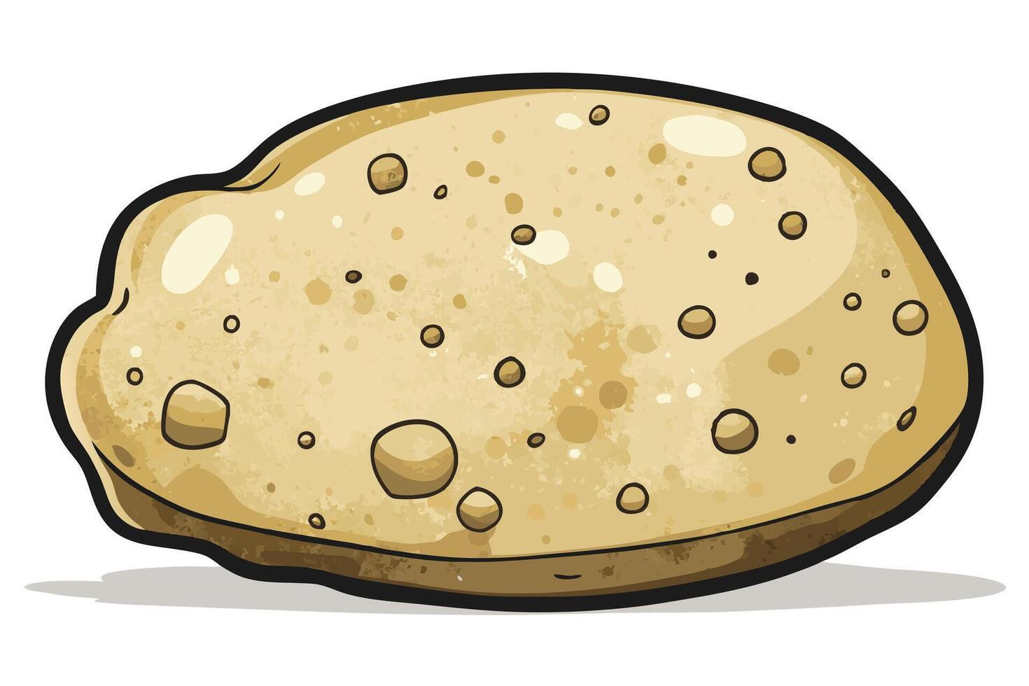 Cartoon Styled Potato with Rough Texture, Organic Potato Background vector