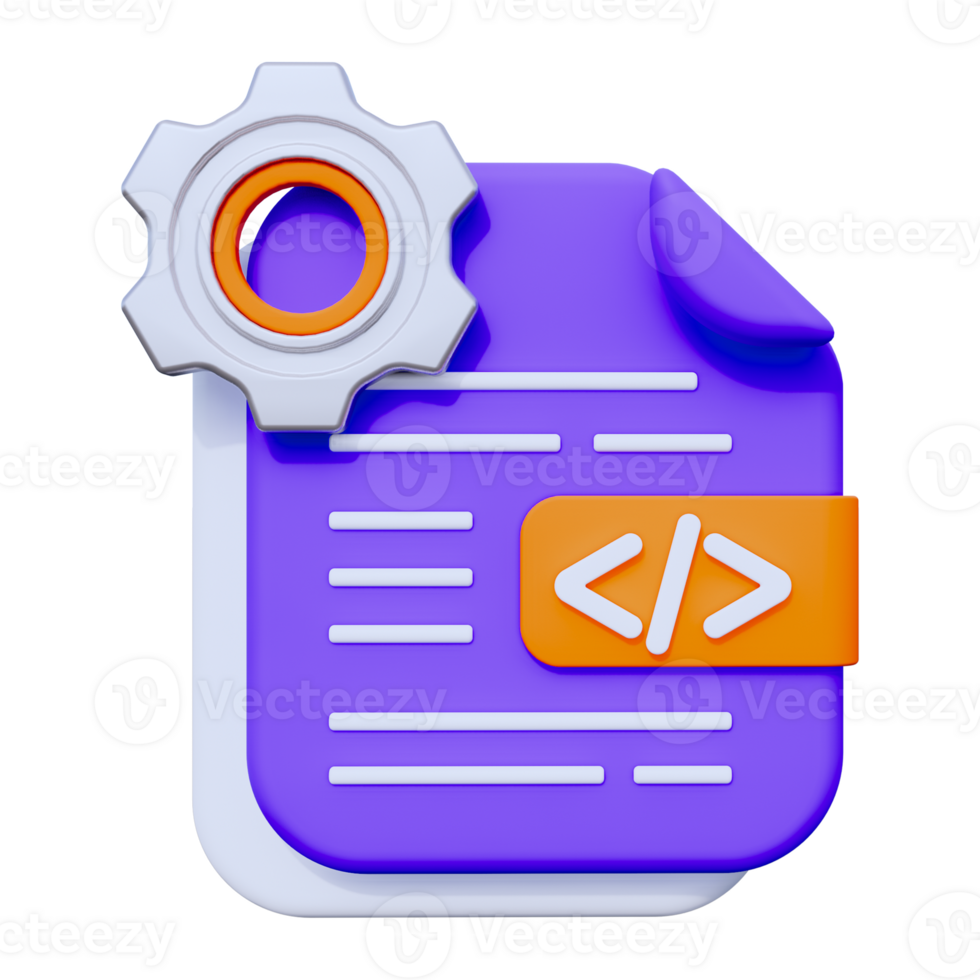 Programming File 3D object Illustration png