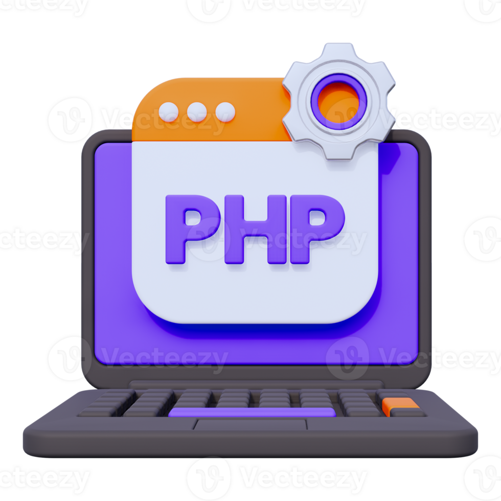 Hypertext Preprocessor 3D object Illustration png