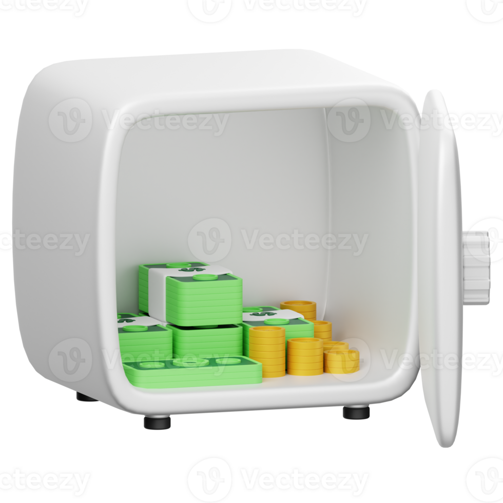 Bank Safe Locker 3D object Illustration png