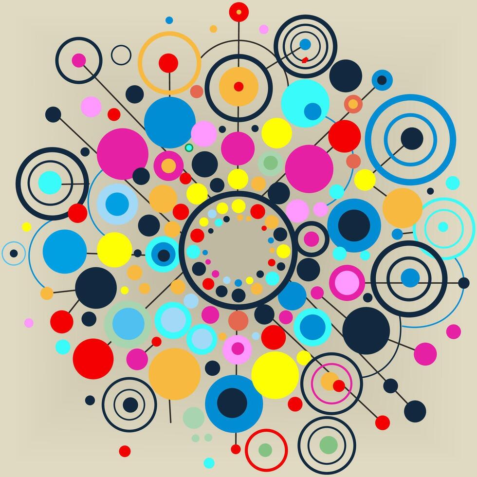 Abstract background with circles vector