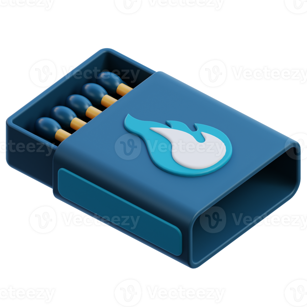 Match box 3D object Illustration png