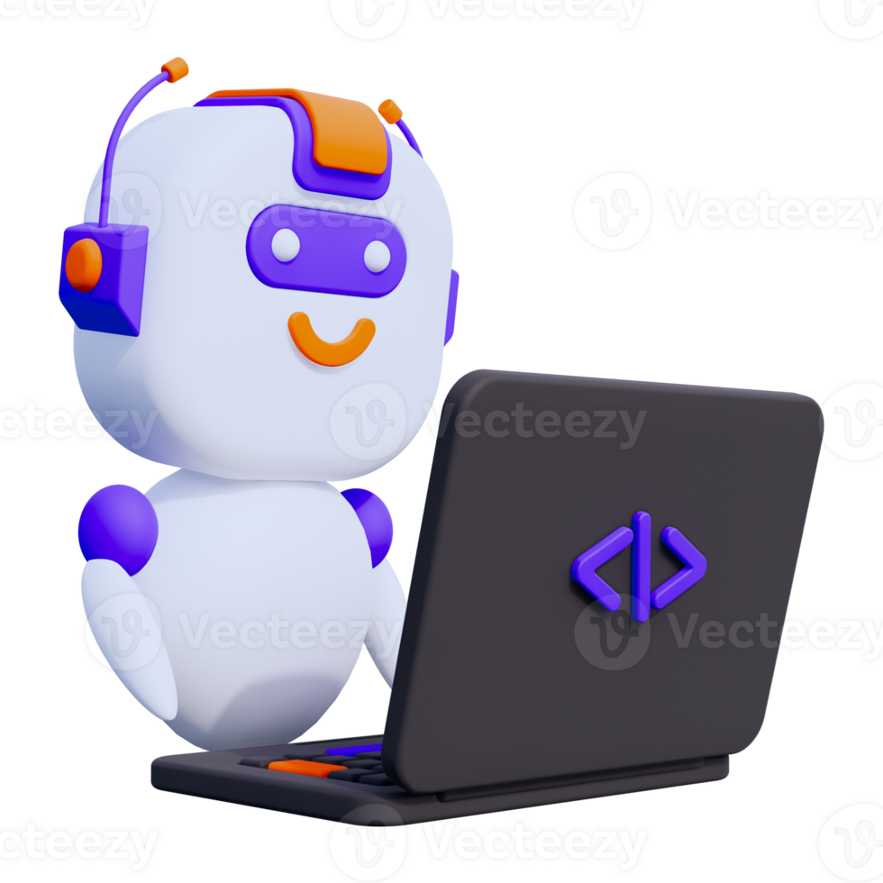 Ai Programming 3D object Illustration png