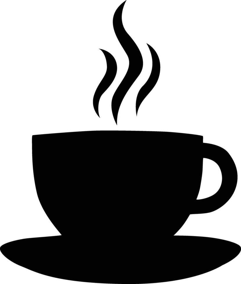 High Quality Coffee Cup Silhouette Perfect for Logos Posters and Digital Artwork vector