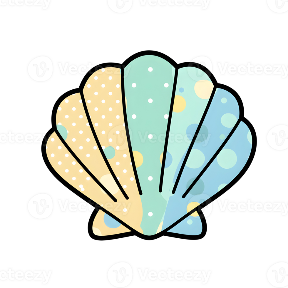 A shell with polka dots on it png