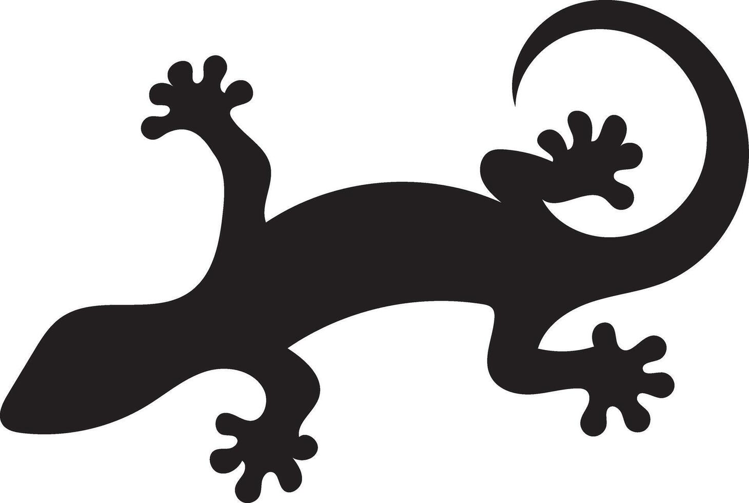 Minimalist Gecko Silhouette for Trendy Digital Artwork vector