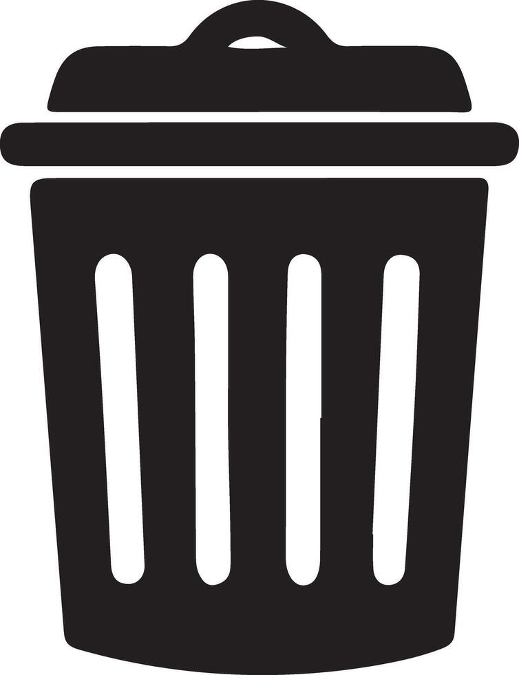 Creative Trash Can Silhouette Designs for Unique Projects vector