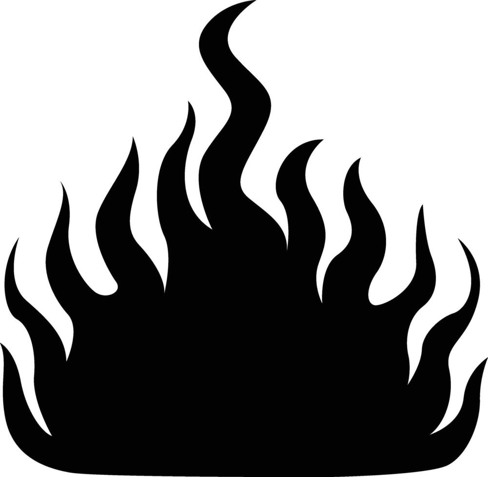 Fire Flames Silhouette Design vector