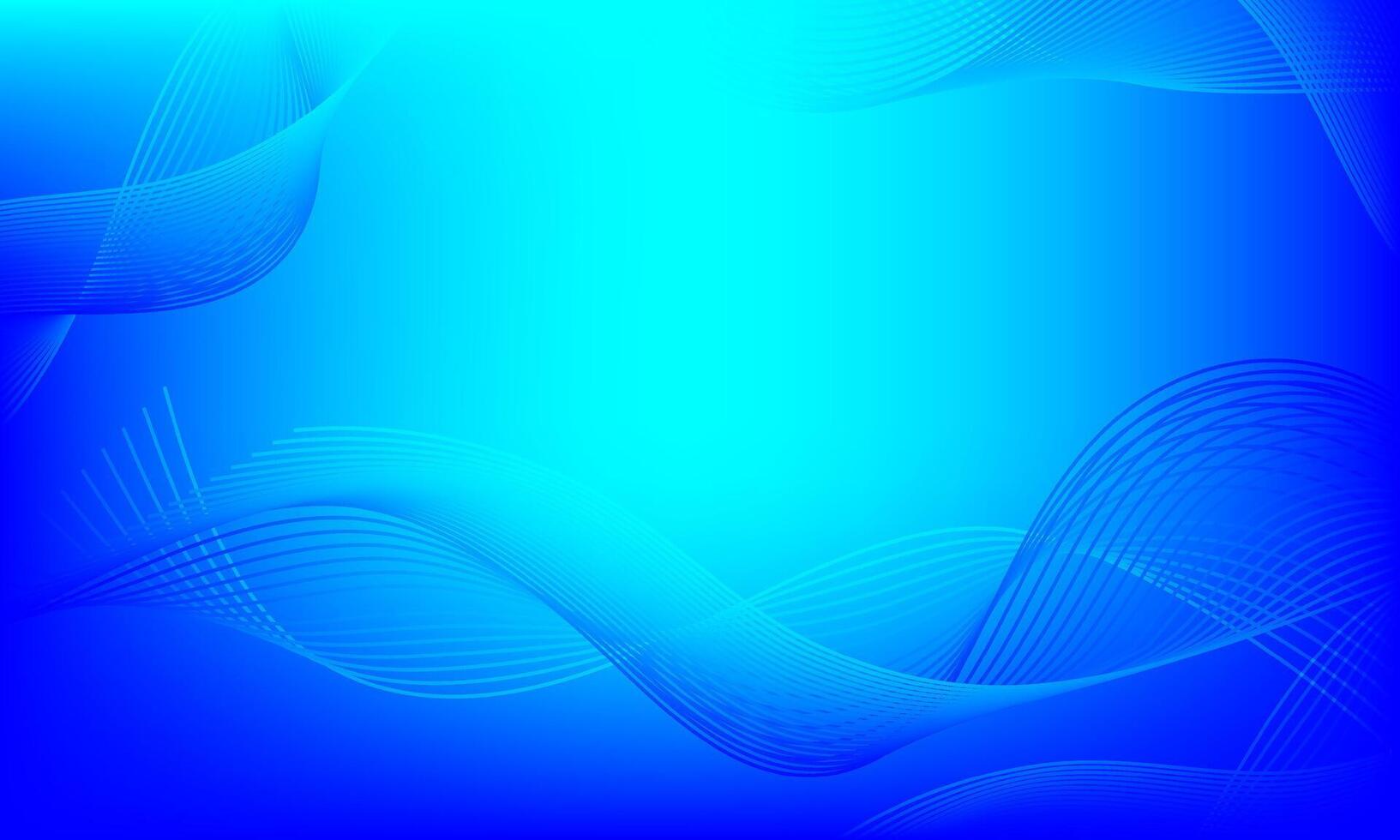 Abstract Blue Wavy Lines Background Design Wallpaper vector