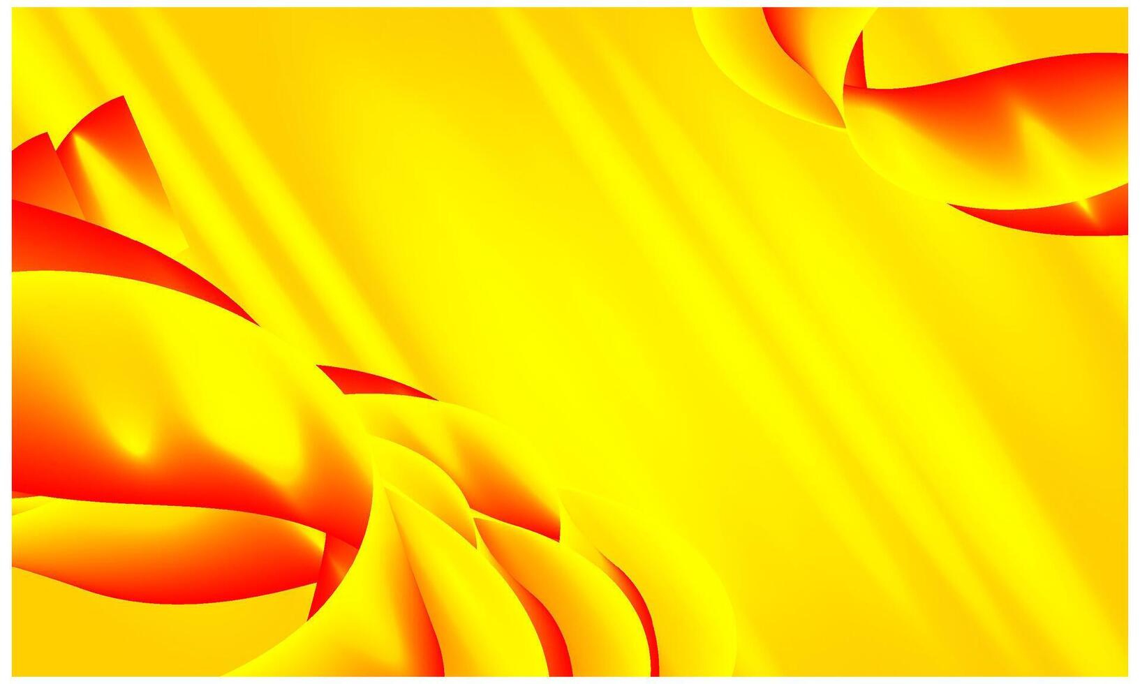 Abstract yellow and orange composition with flowing shapes Background Wallpaper vector