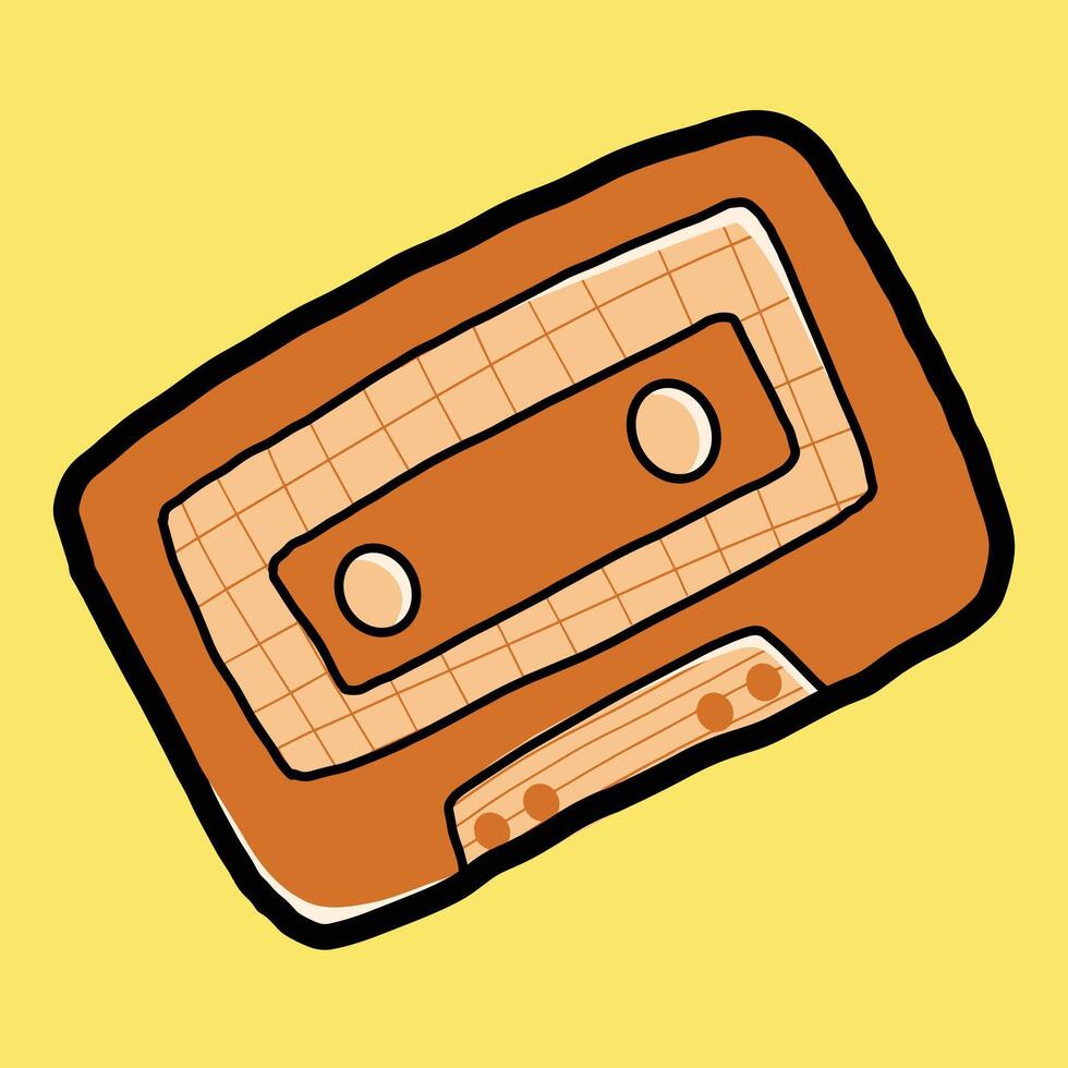 Retro Cassette Tape Illustration vector