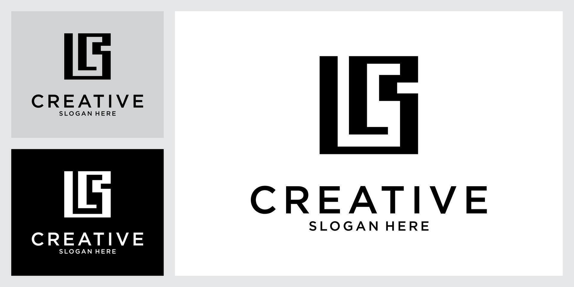 LB or BL initial letter logo design template vector