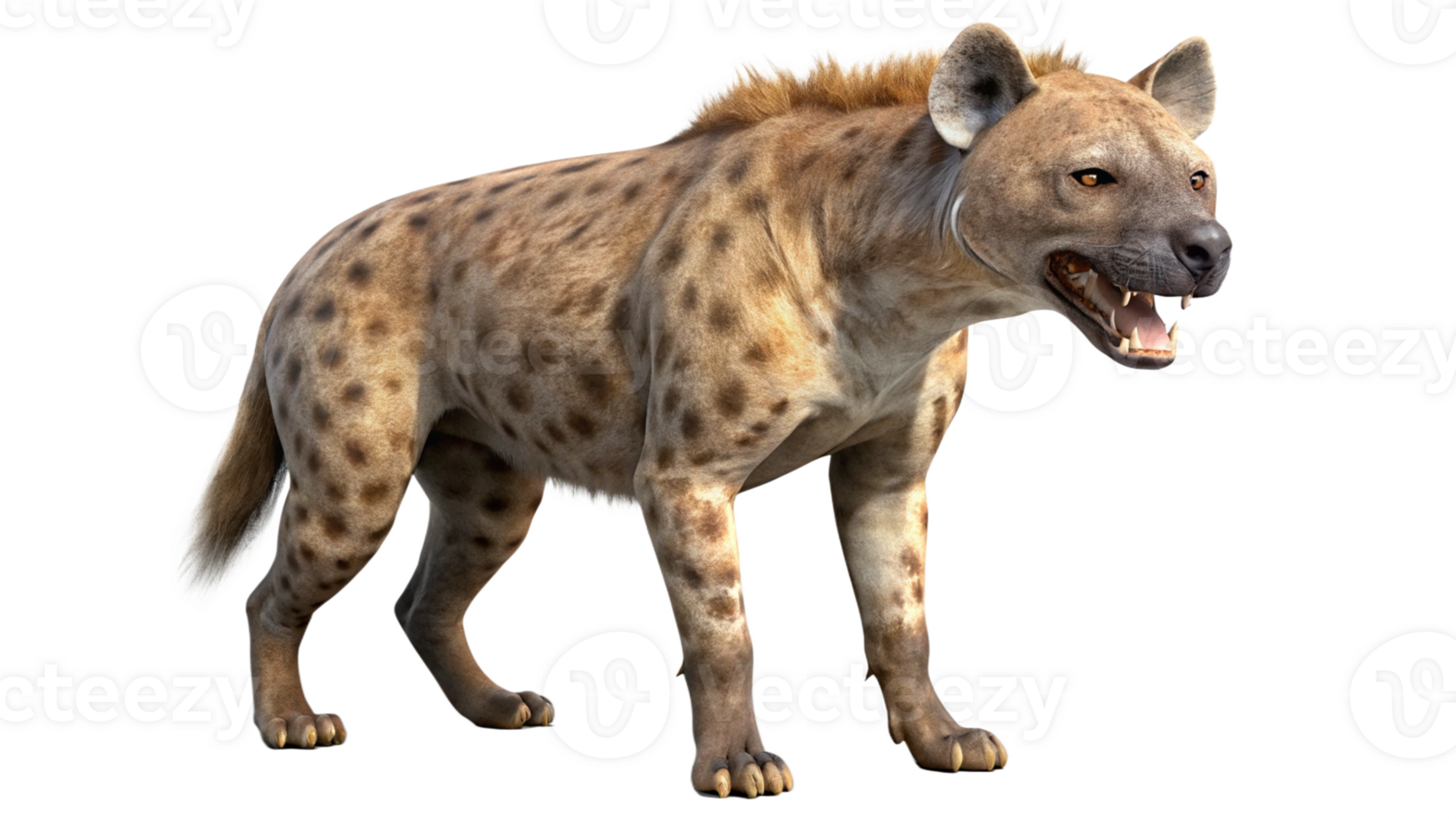 hyena 3D Dog Render Transparent Background png