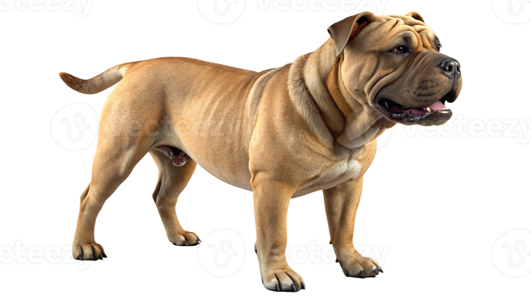 Bullmastiff 3D Dog Render Transparent Background png