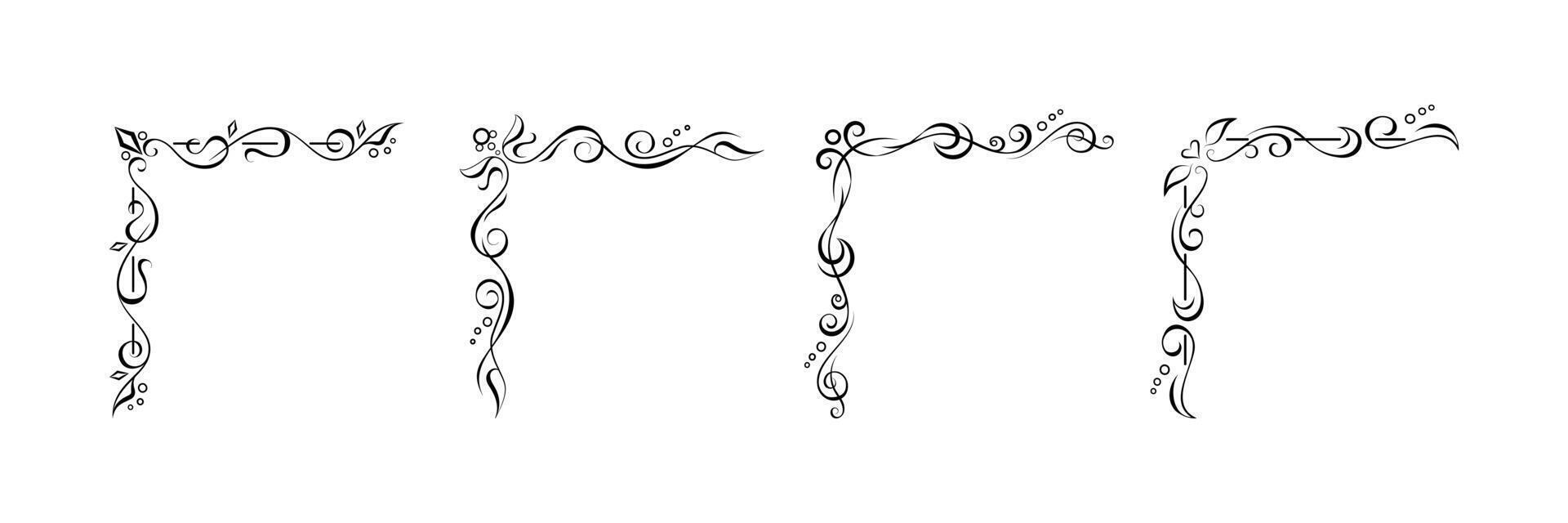 Fantasy corners, frame elements vector