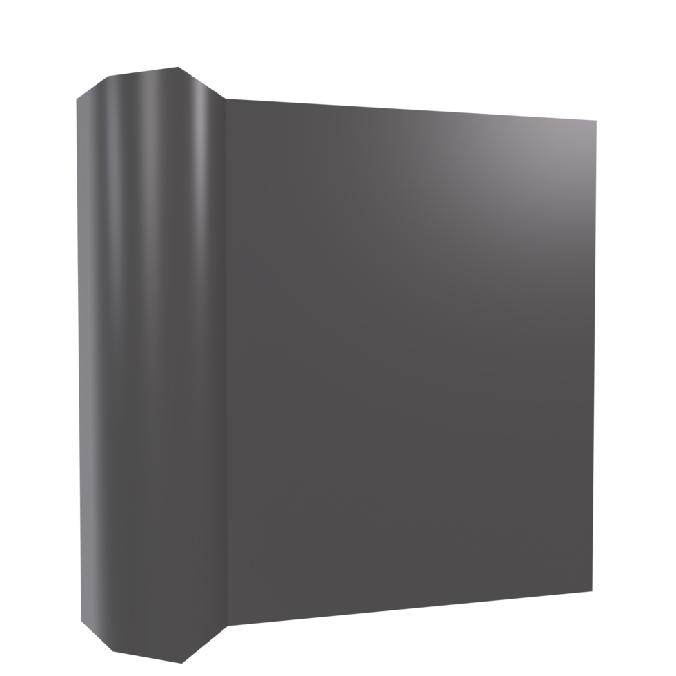 Book cover with rounded edges isolated on transparent png