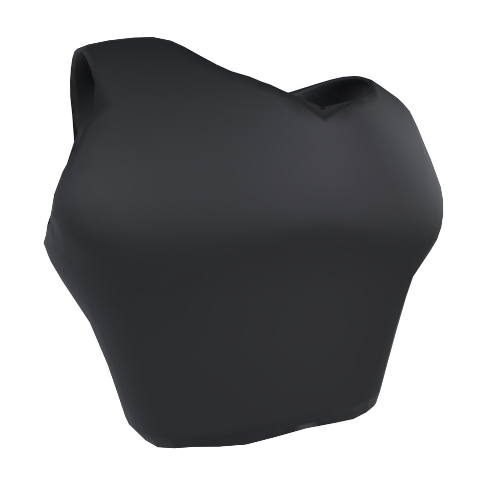 Black tank top design isolated on transparent png