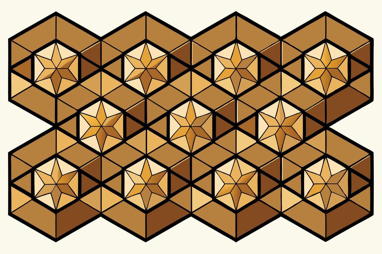 Intricate Islamic geometric pattern with stars, perfect for Islamic elements background in a unique style, ideal for elegant decoration vector