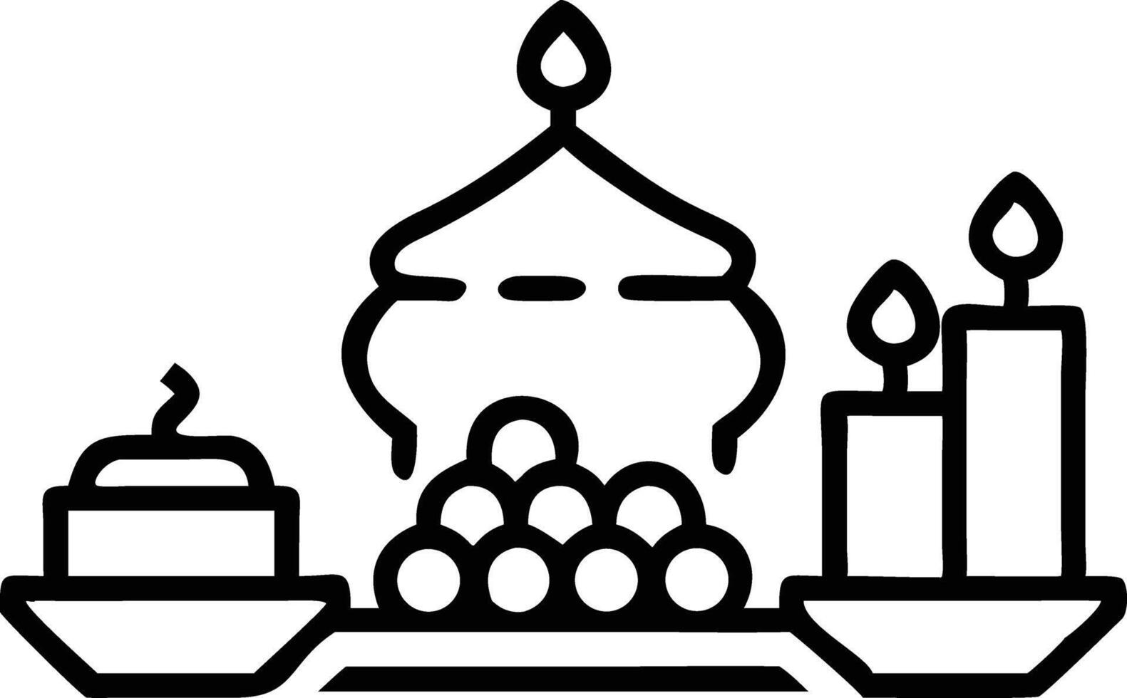Elegant Eid celebration feast in a royal palace with beautiful decor, scented candles, and traditional sweets for a luxurious gathering vector