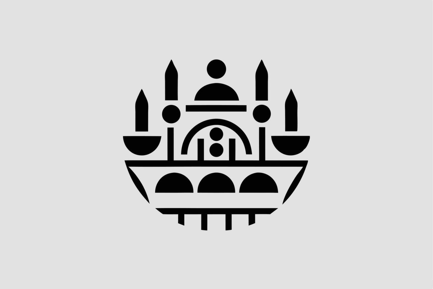 Celebrating Eid in style with a lavish feast in a royal palace, complete with candles, traditional sweets, and extravagant decor vector