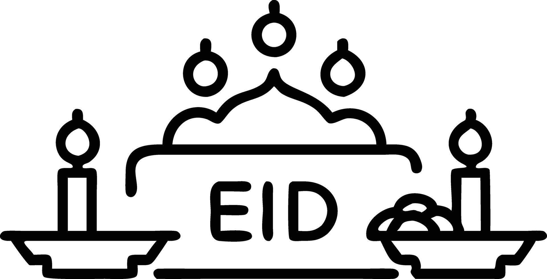 A lavish Eid feast in a magnificent palace, complete with candles, treats, and elegant decor for a luxurious celebration vector