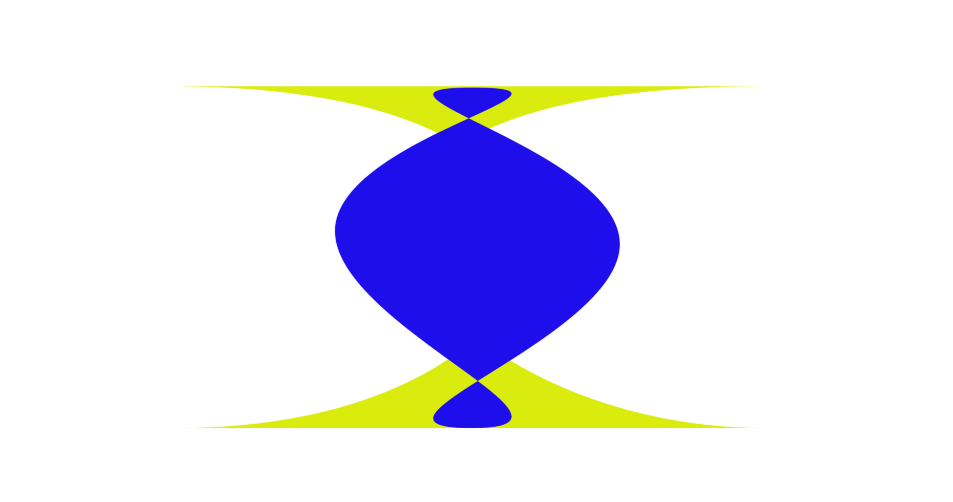 Abstract Symmetrical Shape in Blue and Yellow png
