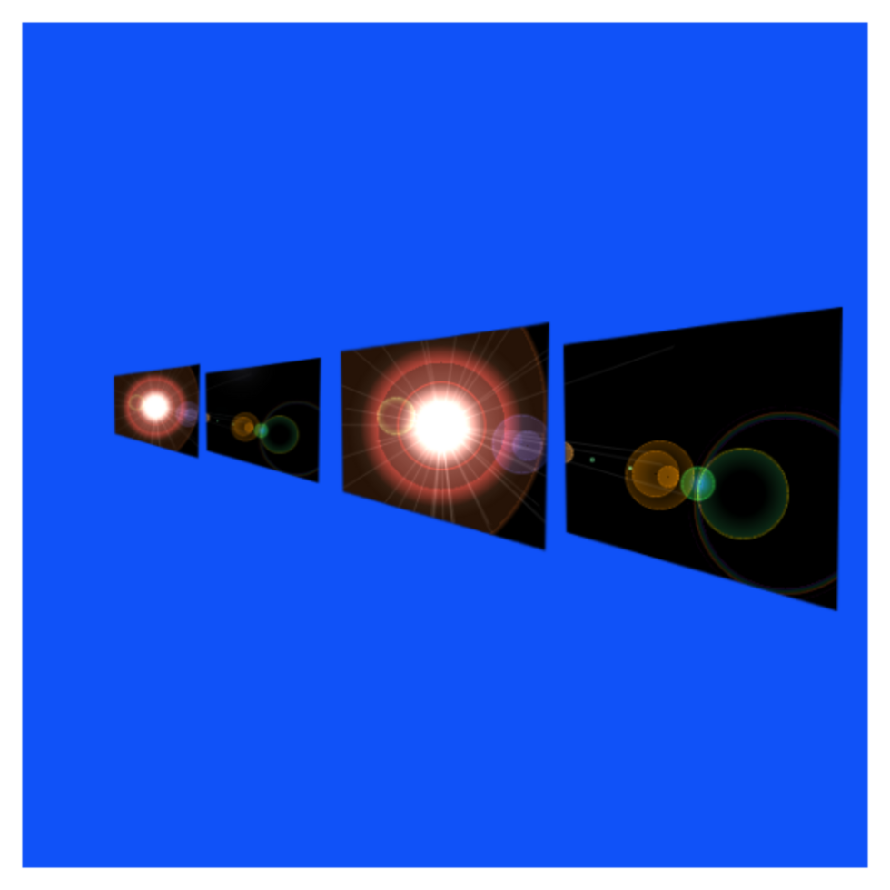 Abstract Light Reflection in Geometric Frames png