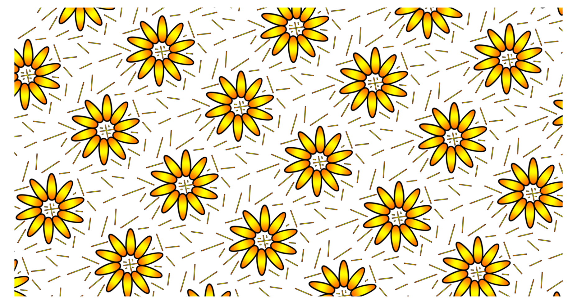 Seamless Flower Pattern on White Background png