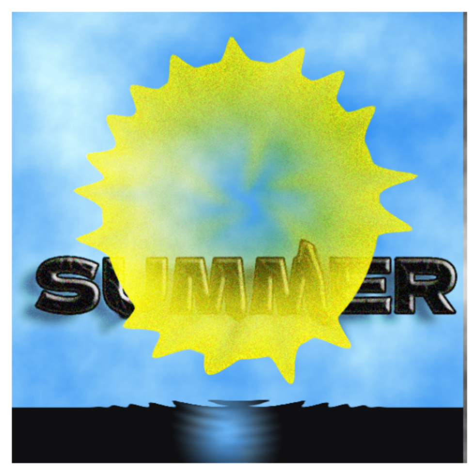 Summer Sun Abstract Illustration png