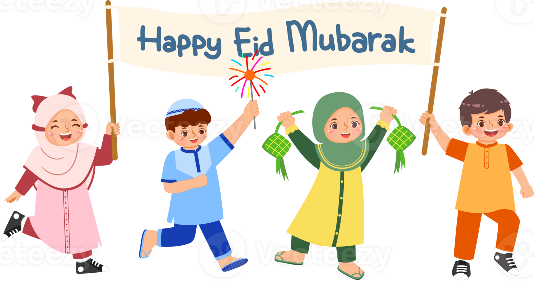 Children Celebrate Eid Together png