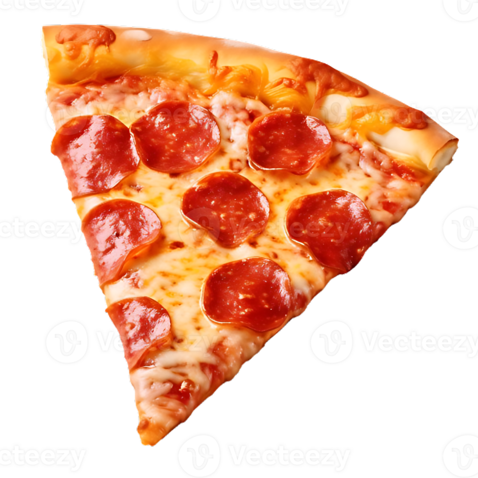A Slice Of Pepperoni Pizza Isolated on Transparent Background png