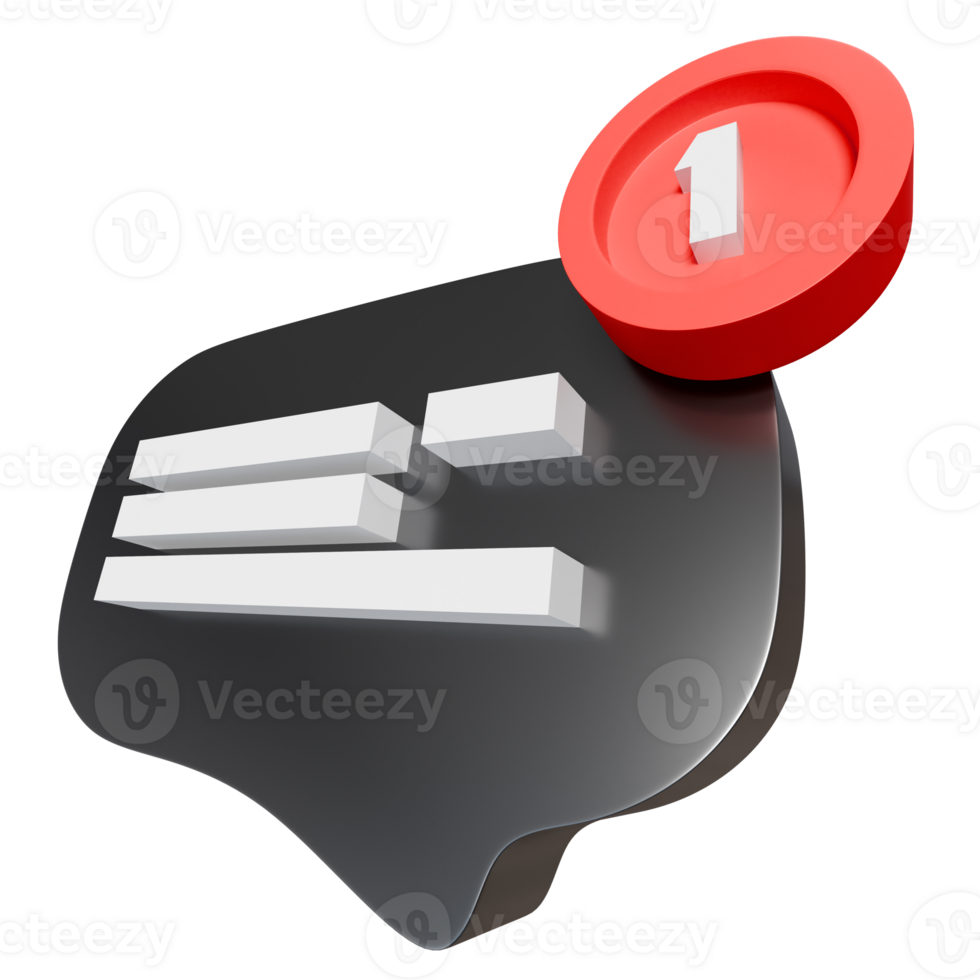 A speech bubble with a red button on it png