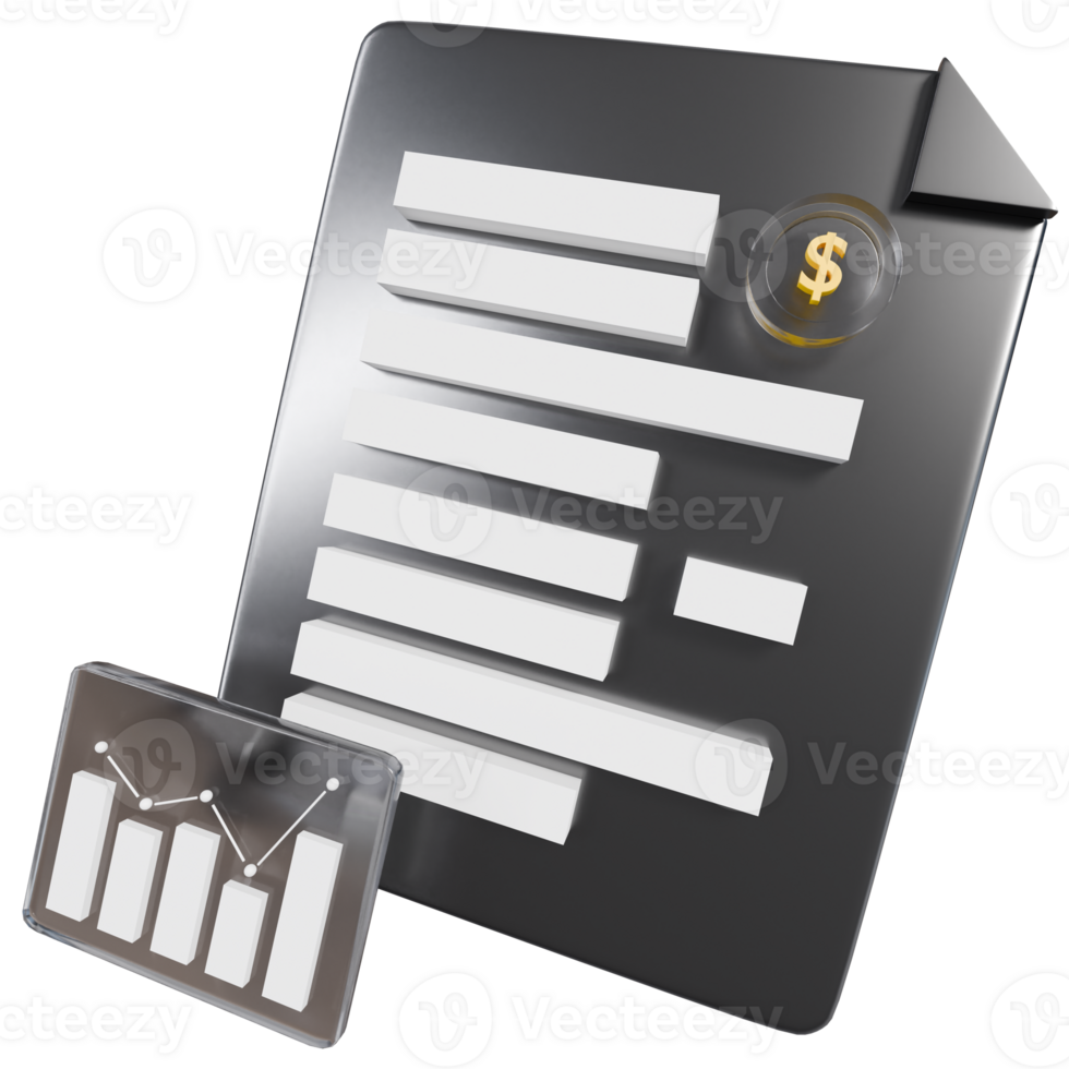 A document with a dollar sign and a graph png