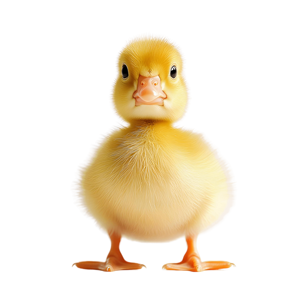Sweet baby duckling in a happy pose png