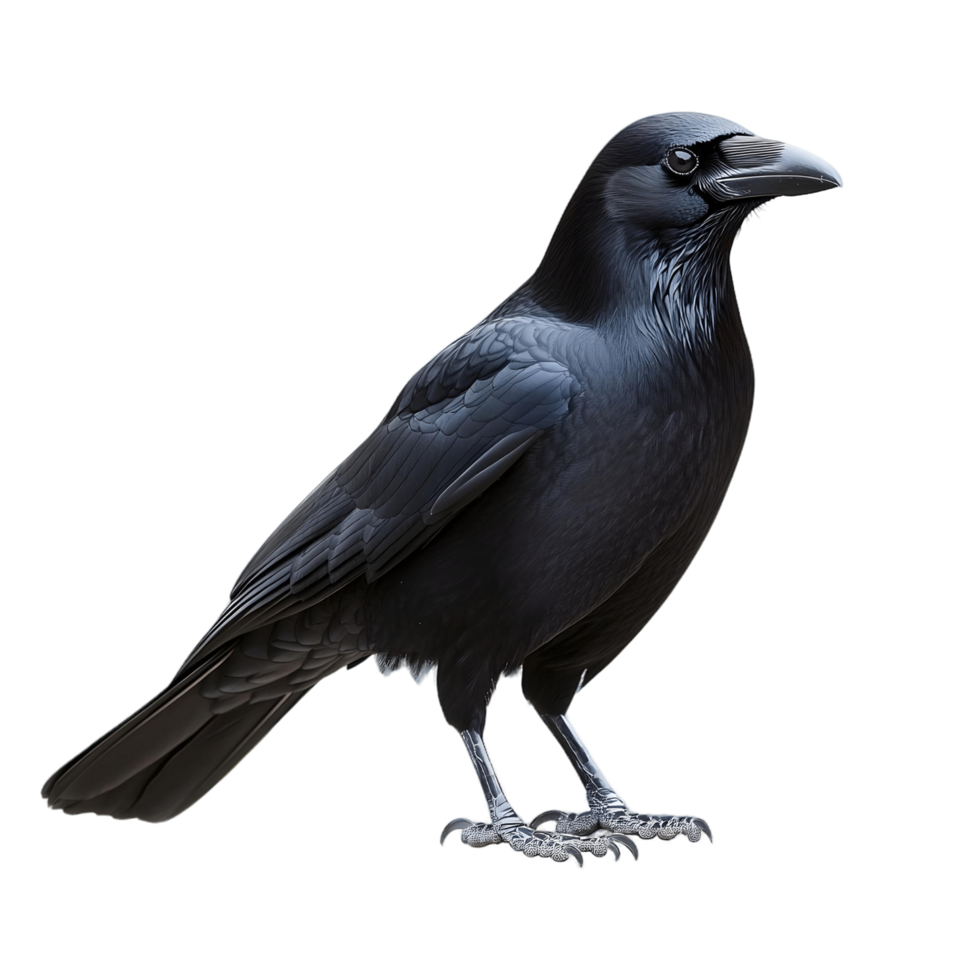 Mystical black crow isolated against a blank space png