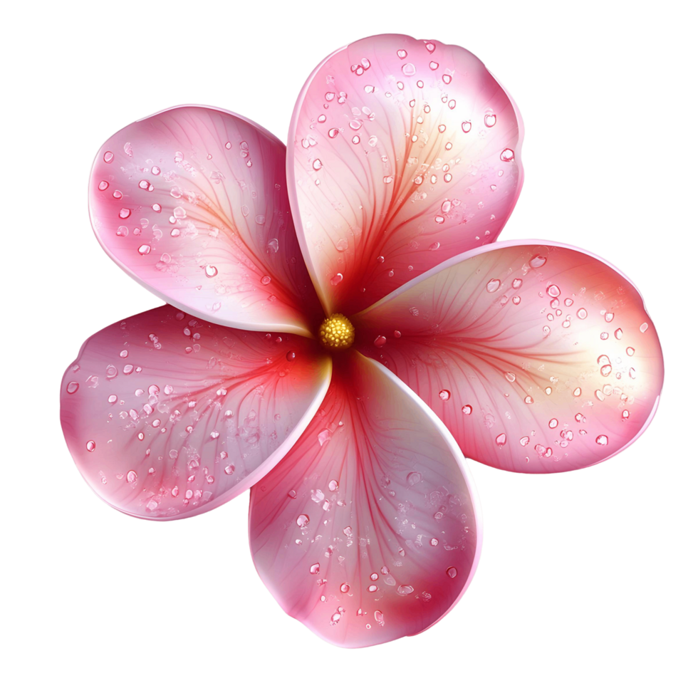 Soft pastel plumeria bloom in 3D digital art png