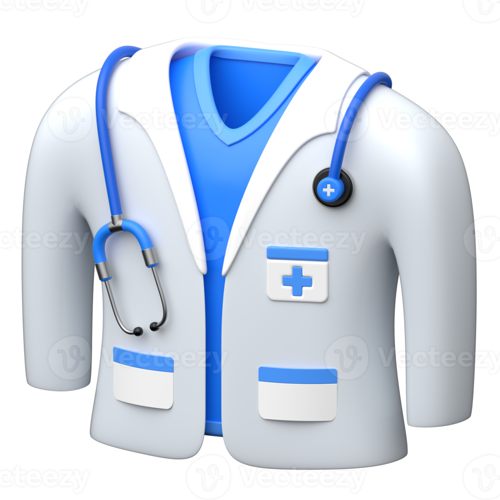 3D Doctor's Coat Icon png