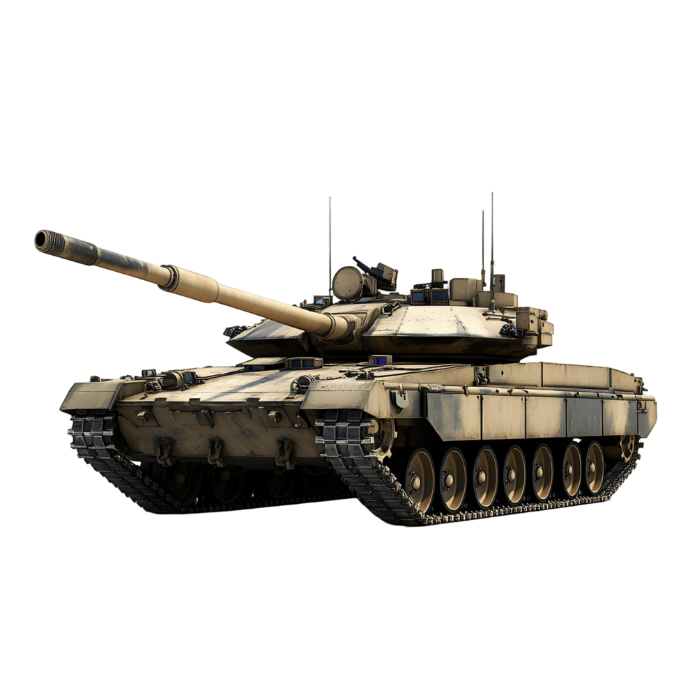 Formidable battlefield tank isolated on a clean background png