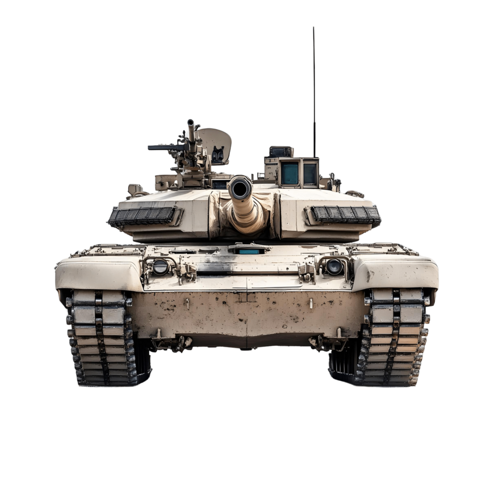 Armored military tank in a static position png