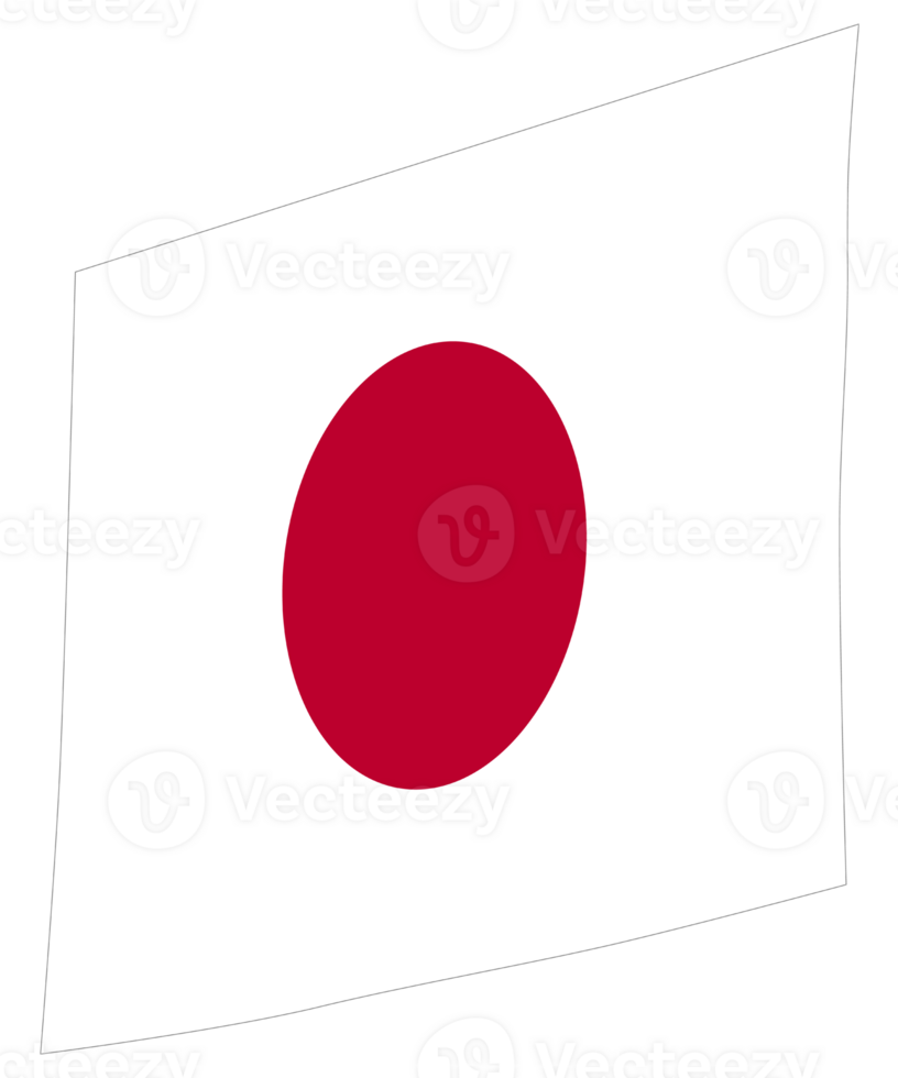 Hand painted Japan flag with bold brushstrokes png