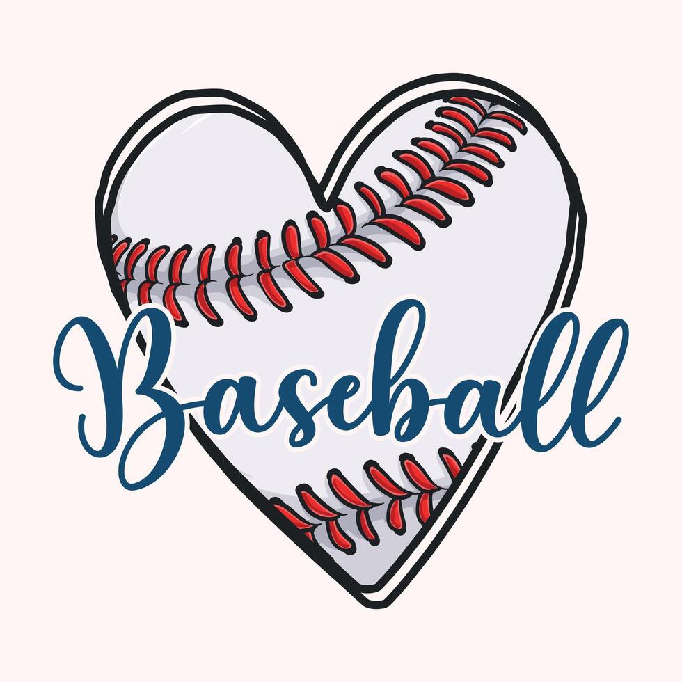Love Baseball Sublimation, Craft, t-shirt design vector