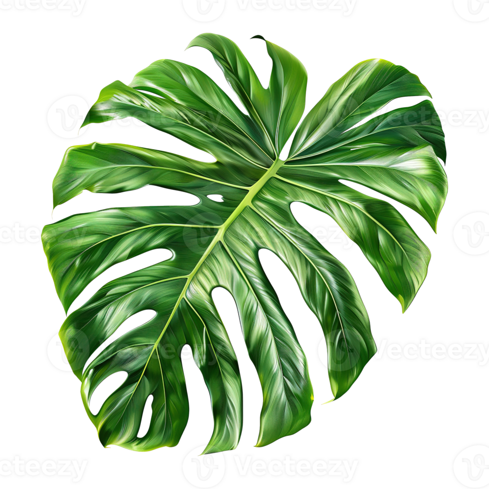 Tropical Leaf illustration on Transparent Background png