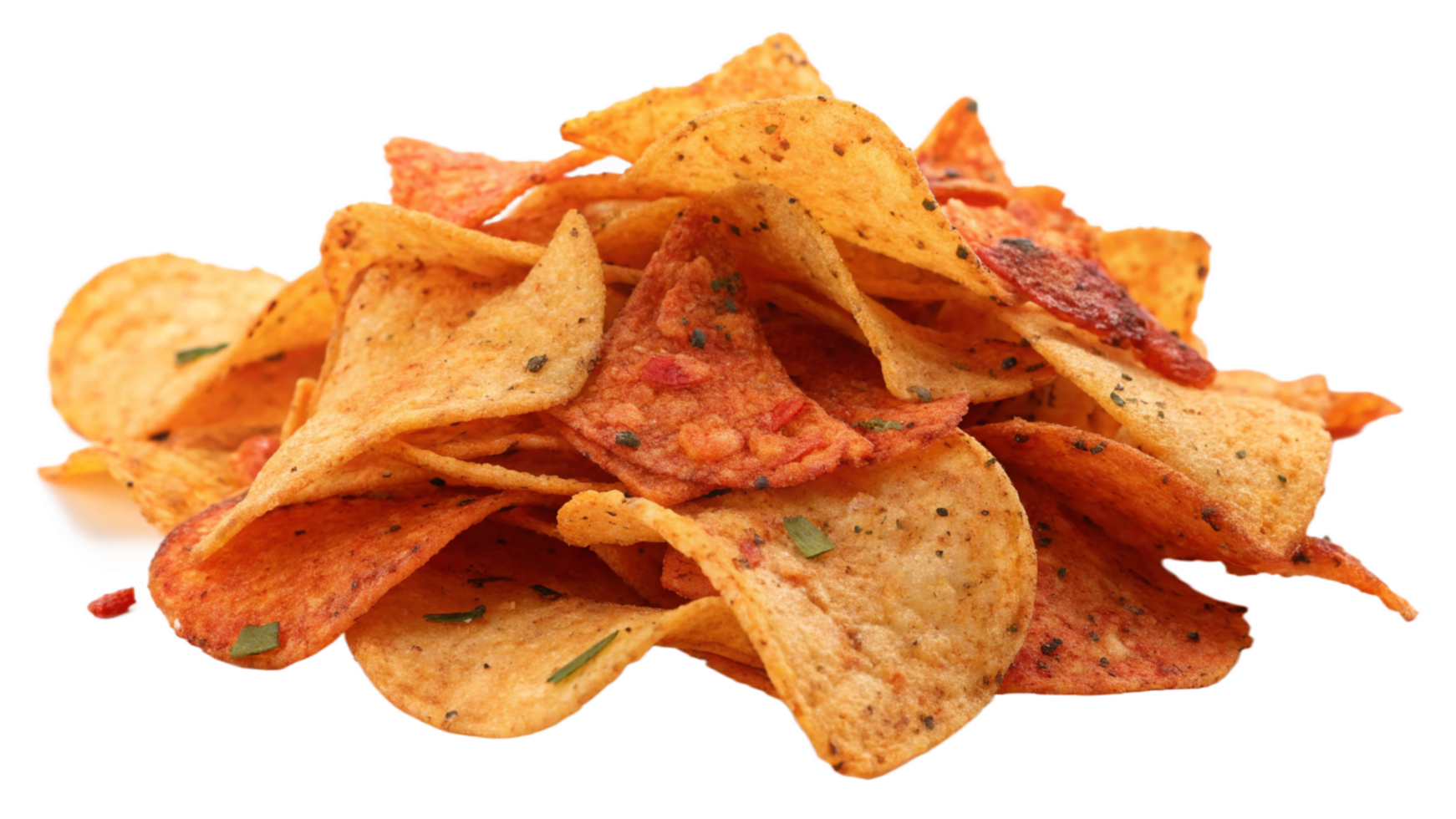 Potato chips isolated on transparent background png