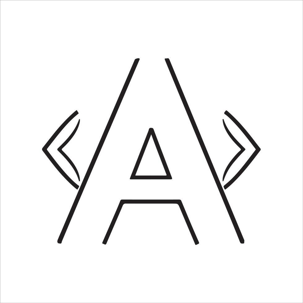 A letter a icon vector