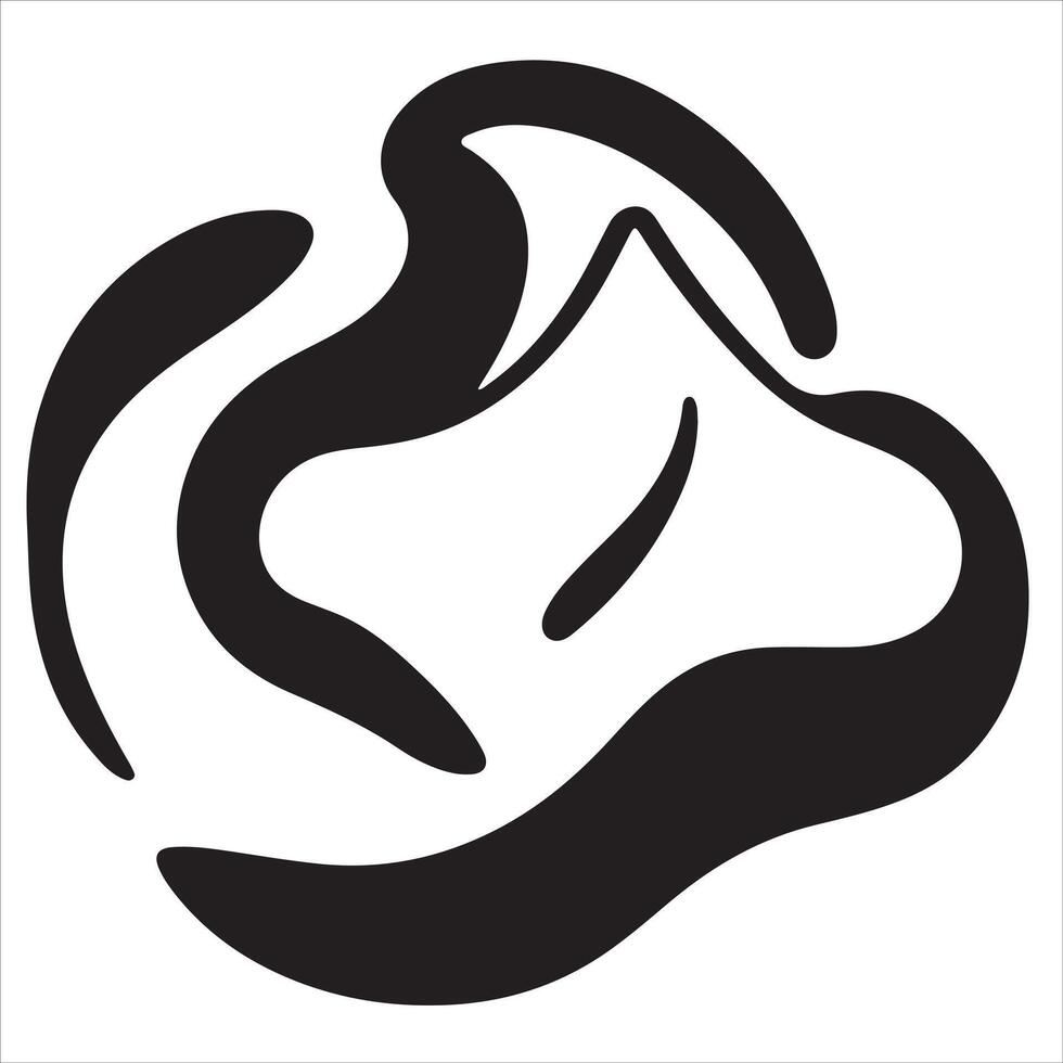 A black and white logo of a mountain vector