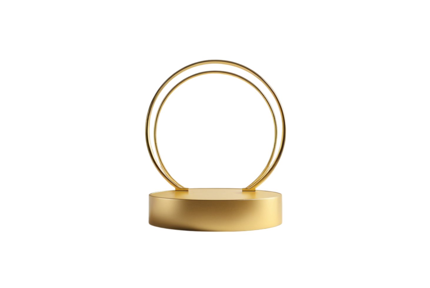 Round golden podium shining brightly png