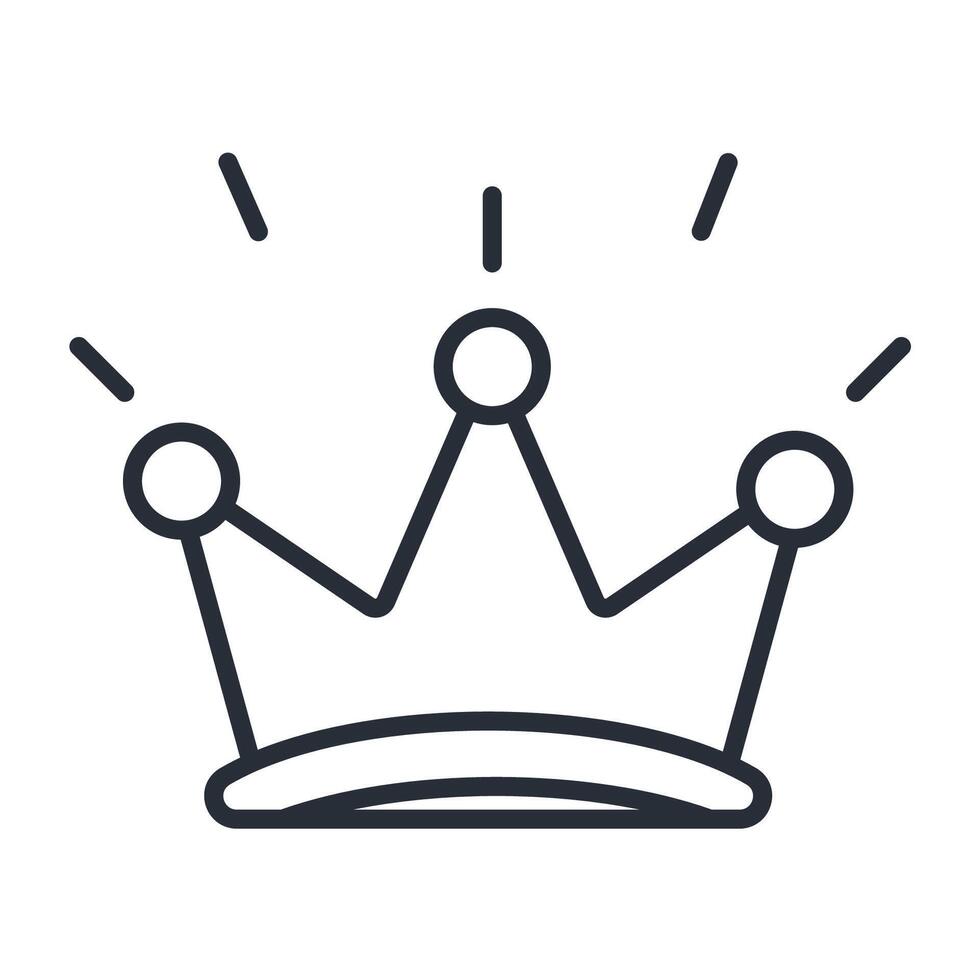 Crown line icon vector